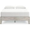 image:imageSignature Design by Ashley Shawburn Vintage Queen Platform Bed with Metal Slats No Box Spring Needed Light Gray