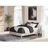 image:imageSignature Design by Ashley Shawburn Vintage Queen Platform Bed with Metal Slats No Box Spring Needed Light Gray