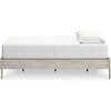 image:imageSignature Design by Ashley Shawburn Vintage Queen Platform Bed with Metal Slats No Box Spring Needed Light Gray