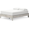 image:imageSignature Design by Ashley Shawburn Vintage Queen Platform Bed with Metal Slats No Box Spring Needed Light Gray