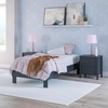 image:imageSignature Design by Ashley Simmenfort Vintage Twin Platform Bed with Metal Slats Foundation or Box Spring Not Needed Blue