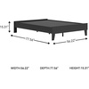 image:imageSignature Design by Ashley Socalle Casual Full Platform Bed Minimalist No Headboard Foundation or Box Spring Not Needed SpaceSaving Foundation BlackBlack