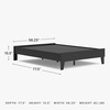 image:imageSignature Design by Ashley Socalle Casual Full Platform Bed Minimalist No Headboard Foundation or Box Spring Not Needed SpaceSaving Foundation BlackBlack