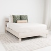 image:imageSignature Design by Ashley Socalle Casual Full Platform Bed Minimalist No Headboard Foundation or Box Spring Not Needed SpaceSaving Foundation BlackLight Beige