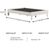 image:imageSignature Design by Ashley Socalle Casual Full Platform Bed Minimalist No Headboard Foundation or Box Spring Not Needed SpaceSaving Foundation BlackLight Beige