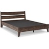 image:imageSignature Design by Ashley Socalle Casual Full Platform Bed Minimalist No Headboard Foundation or Box Spring Not Needed SpaceSaving Foundation BlackMocha Brown
