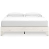 image:imageSignature Design by Ashley Socalle Casual King Platform Bed Foundation or Box Spring Not Needed Whitewash