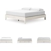 image:imageSignature Design by Ashley Socalle Casual King Platform Bed Foundation or Box Spring Not Needed Whitewash
