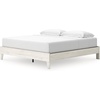 image:imageSignature Design by Ashley Socalle Casual King Platform Bed Foundation or Box Spring Not Needed Whitewash