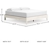 image:imageSignature Design by Ashley Socalle Casual King Platform Bed Foundation or Box Spring Not Needed Whitewash