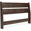 image:imageSignature Design by Ashley Socalle Modern Open Slat Queen Headboard Natural BeigeDark Brown