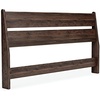 image:imageSignature Design by Ashley Socalle Modern Open Slat Queen Headboard Natural BeigeDark Brown
