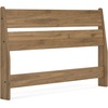 image:imageSignature Design by Ashley Socalle Modern Open Slat Queen Headboard Natural BeigeHoney Brown