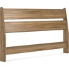 image:imageSignature Design by Ashley Socalle Modern Open Slat Queen Headboard Natural BeigeHoney Brown