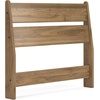 image:imageSignature Design by Ashley Socalle Modern Open Slat Queen Headboard Natural BeigeHoney Brown