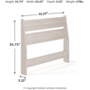 image:imageSignature Design by Ashley Socalle Modern Open Slat Queen Headboard Natural BeigeWhitewash