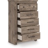 image:imageSignature Design by Ashley Stanziford Casual 5Drawer Chest with Wood Finish Dark Brown
