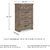 image:imageSignature Design by Ashley Stanziford Casual 5Drawer Chest with Wood Finish Dark Brown
