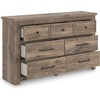 image:imageSignature Design by Ashley Stanziford Casual 7Drawer Dresser with Wood Finish Dark Brown