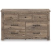 image:imageSignature Design by Ashley Stanziford Casual 7Drawer Dresser with Wood Finish Dark Brown