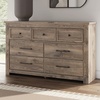 image:imageSignature Design by Ashley Stanziford Casual 7Drawer Dresser with Wood Finish Dark Brown