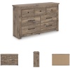 image:imageSignature Design by Ashley Stanziford Casual 7Drawer Dresser with Wood Finish Dark Brown
