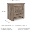 image:imageSignature Design by Ashley Stanziford Rustic 2Drawer Nightstand with USB Port and Charging Station Light Brown