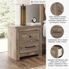 image:imageSignature Design by Ashley Stanziford Rustic 2Drawer Nightstand with USB Port and Charging Station Light Brown