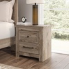 image:imageSignature Design by Ashley Stanziford Rustic 2Drawer Nightstand with USB Port and Charging Station Light Brown
