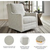 image:imageSignature Design by Ashley Swivel Glider Accent Chair Fog Gray Kambria