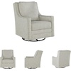 image:imageSignature Design by Ashley Swivel Glider Accent Chair Fog Gray Kambria