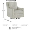 image:imageSignature Design by Ashley Swivel Glider Accent Chair Fog Gray Kambria