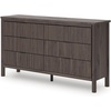 image:imageSignature Design by Ashley Symarro Casual 6Drawer Dresser with Walnut Finish Dark Brown