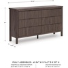 image:imageSignature Design by Ashley Symarro Casual 6Drawer Dresser with Walnut Finish Dark Brown
