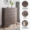 image:imageSignature Design by Ashley Symarro Vintage 5Drawer Wide Chest with Easy Glide and Safety Stop for Bedroom Dark Brown