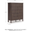 image:imageSignature Design by Ashley Symarro Vintage 5Drawer Wide Chest with Easy Glide and Safety Stop for Bedroom Dark Brown