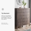 image:imageSignature Design by Ashley Symarro Vintage 5Drawer Wide Chest with Easy Glide and Safety Stop for Bedroom Dark Brown
