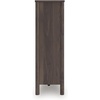 image:imageSignature Design by Ashley Symarro Vintage 5Drawer Wide Chest with Easy Glide and Safety Stop for Bedroom Dark Brown
