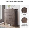 image:imageSignature Design by Ashley Symarro Vintage 5Drawer Wide Chest with Easy Glide and Safety Stop for Bedroom Dark Brown
