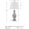 image:imageSignature Design by Ashley Table Lamp 315 Wood Terracotta Antique Blue