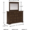 image:imageSignature Design by Ashley Taffenbrook 10Drawer Dresser and Mirror Brown