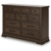 image:imageSignature Design by Ashley Taffenbrook 10Drawer Dresser and Mirror Brown