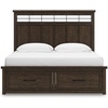 image:imageSignature Design by Ashley Taffenbrook Queen Panel Storage Bed BrownMedium Brown