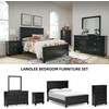 image:imageSignature Design by Ashley Tall Farmhouse Nightstand 2 Drawer Black