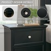 image:imageSignature Design by Ashley Tall Farmhouse Nightstand 2 Drawer Black