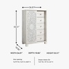image:imageSignature Design by Ashley Tall White Dresser for Bedroom Dressing ChestWhitewash