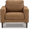 image:imageSignature Design by Ashley Telora Contemporary Faux Leather Chair with Loose Cushions Light Brown