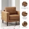 image:imageSignature Design by Ashley Telora Contemporary Faux Leather Chair with Loose Cushions Light Brown
