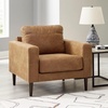 image:imageSignature Design by Ashley Telora Contemporary Faux Leather Chair with Loose Cushions Light Brown