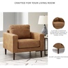 image:imageSignature Design by Ashley Telora Contemporary Faux Leather Chair with Loose Cushions Light Brown